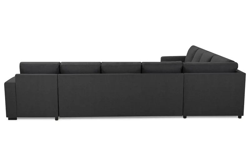 Crazy 7-seters Vendbar U-formet XX-Large Hjørnesofa med Divan i Stoff - Mørk grå - Møbler - Sofaer - Hjørnesofa - Hjørnesofa med divan