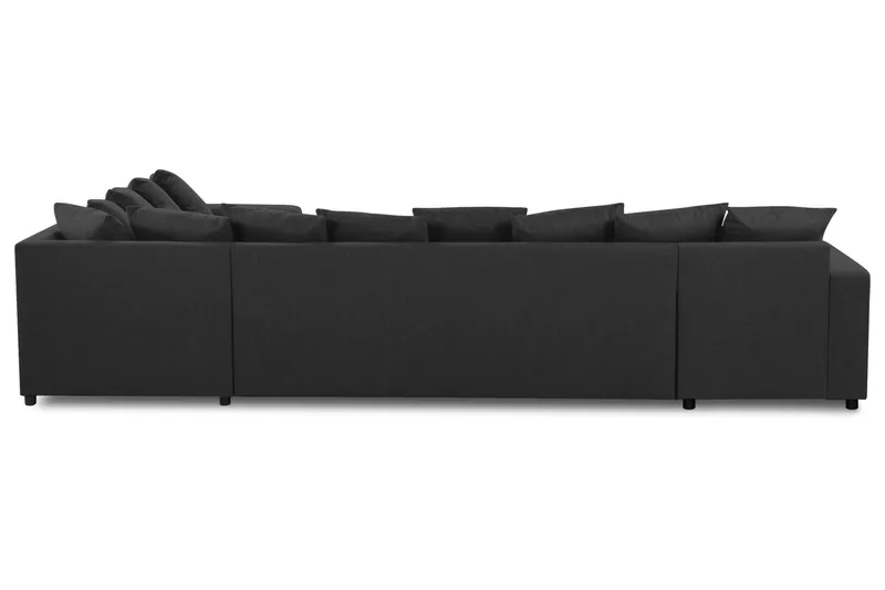 Crazy 7-seters Venstrevendt U-formet XX-Large Hjørnesofa med Divan i Stoff - Antrasitt - Møbler - Sofaer - Hjørnesofa - Hjørnesofa med divan