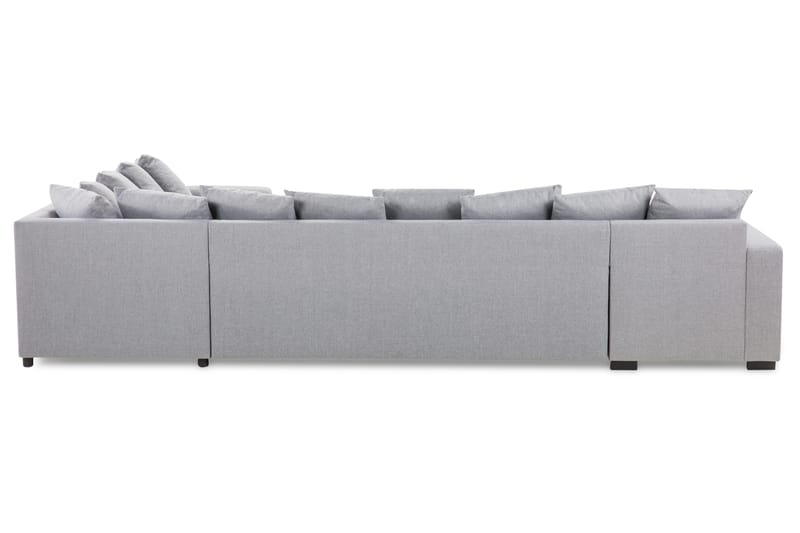 Crazy 7-seters Venstrevendt U-formet XX-Large Hjørnesofa med Divan i Stoff - Grå - Møbler - Sofaer - Hjørnesofa - Hjørnesofa med divan