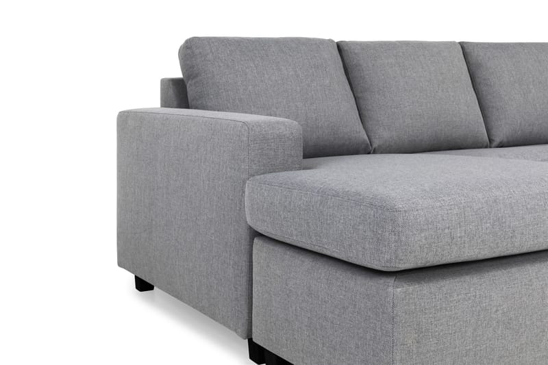 Crazy 7-seters Venstrevendt U-formet XX-Large Hjørnesofa med Divan i Stoff - Grå - Møbler - Sofaer - Hjørnesofa - Hjørnesofa med divan