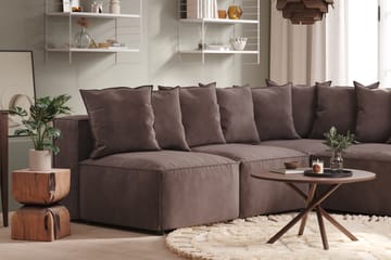 Cubo 5-seters L-formet Dyp Modulhjørnesofa i Fløyel - Mørk grå - Møbler - Sofaer - Fløyel sofaer