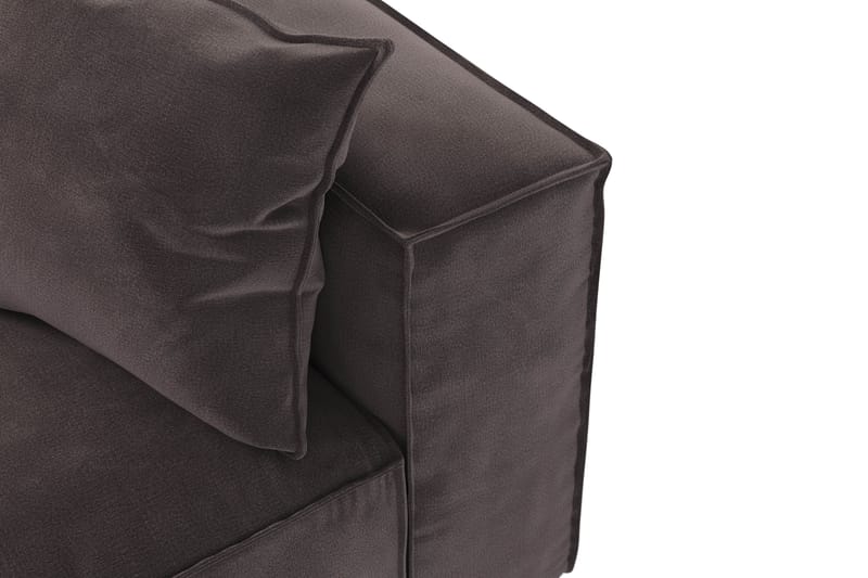 Cubo 5-seters L-formet Dyp Modulhjørnesofa i Fløyel - Mørk grå - Møbler - Sofaer - Hjørnesofa