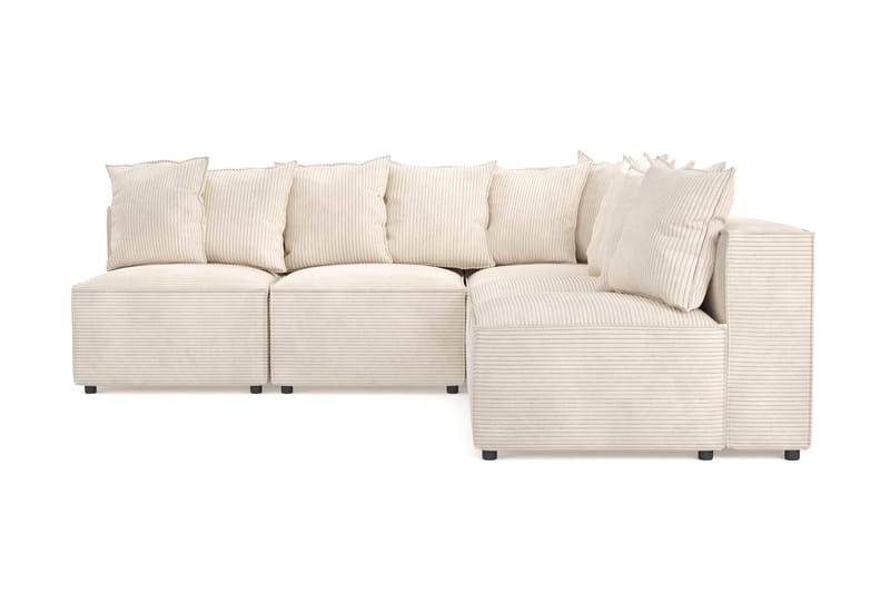 Cubo 5-seters L-formet Dyp Modulhjørnesofa i Manchester - Beige - Møbler - Sofaer - Hjørnesofa