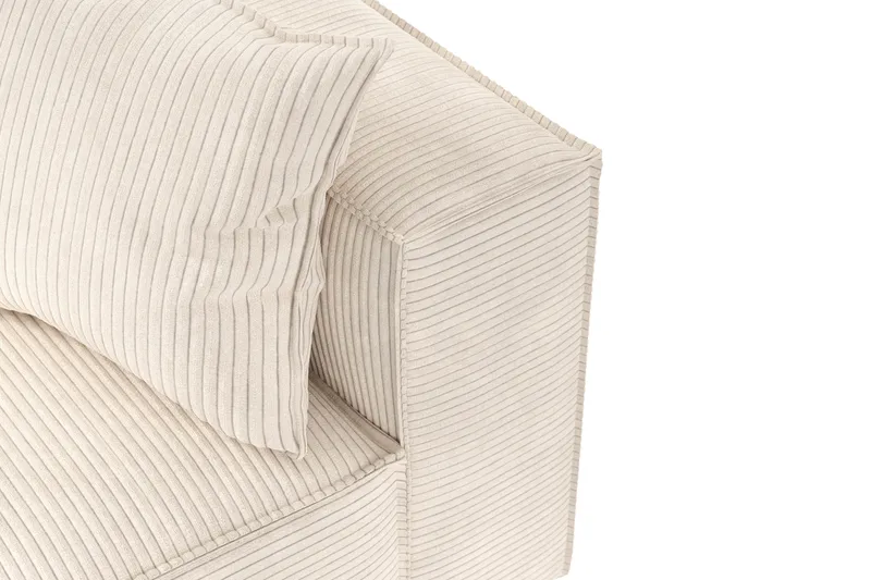 Cubo 5-seters L-formet Dyp Modulhjørnesofa i Manchester - Beige - Møbler - Sofaer - Hjørnesofa