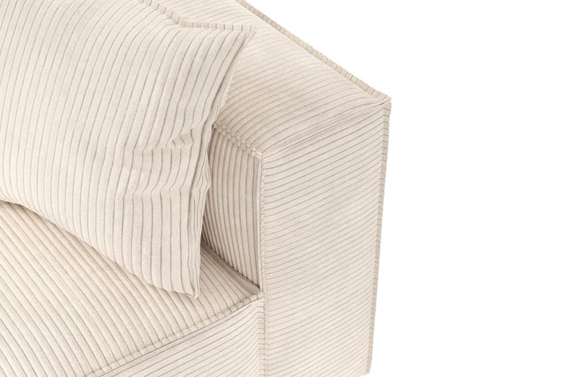 Cubo 5-seters L-formet Dyp Modulhjørnesofa i Manchester - Beige - Møbler - Sofaer - Hjørnesofa