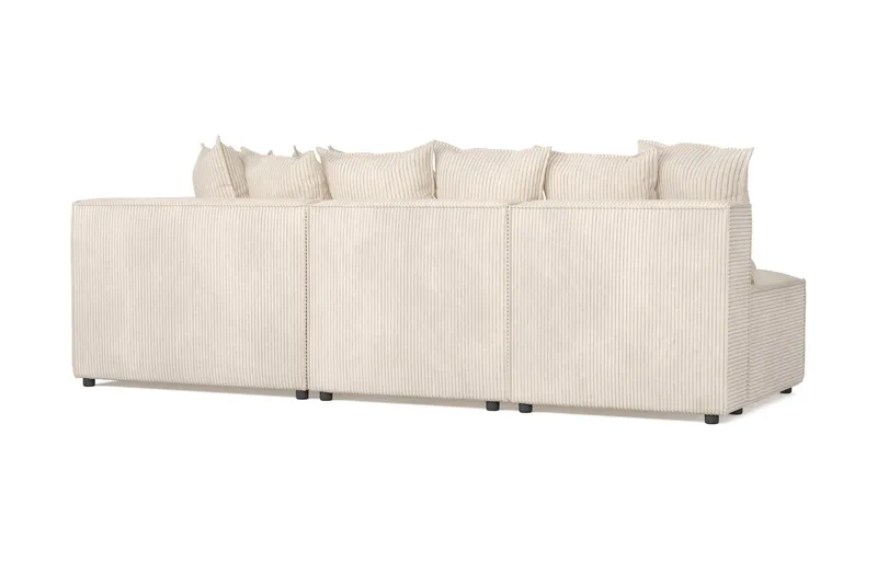 Cubo 5-seters L-formet Dyp Modulhjørnesofa i Manchester - Beige - Møbler - Sofaer - Hjørnesofa