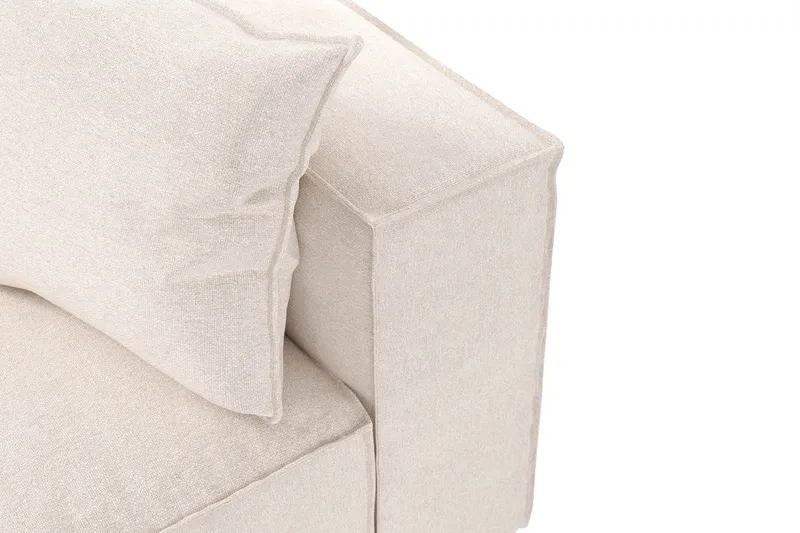 Cubo 5-seters L-formet Dyp Modulhjørnesofa i Stoff - Beige - Møbler - Sofaer - Hjørnesofa