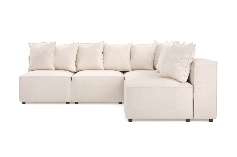 Cubo 5-seters L-formet Dyp Modulhjørnesofa i Stoff - Beige - Møbler - Sofaer - Hjørnesofa