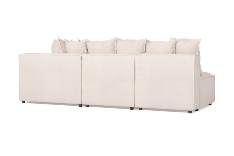 Cubo 5-seters L-formet Dyp Modulhjørnesofa i Stoff - Beige - Møbler - Sofaer - Hjørnesofa