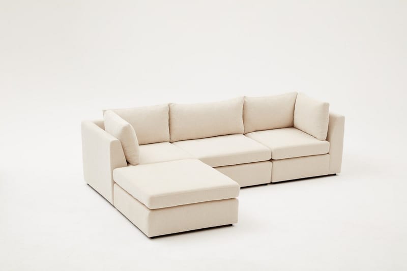Deliones Hjørnesofa 3-seter - Beige - Møbler - Sofaer - Sofa med sjeselong - 4 seters sofa med divan