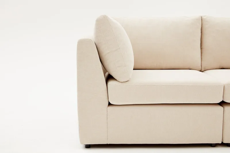 Deliones Hjørnesofa 3-seter - Beige - Møbler - Sofaer - Sofa med sjeselong - 4 seters sofa med divan