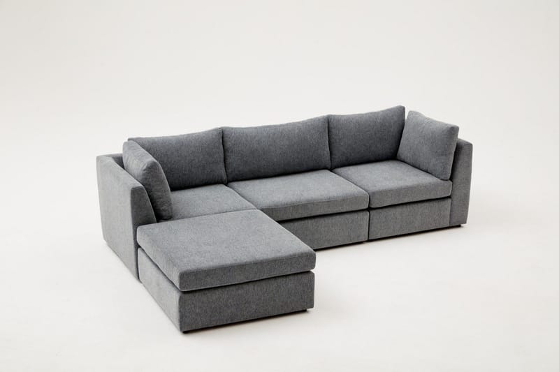 Deliones Hjørnesofa 3-seter - Lyse brun - Møbler - Sofaer - Sofa med sjeselong - 4 seters sofa med divan
