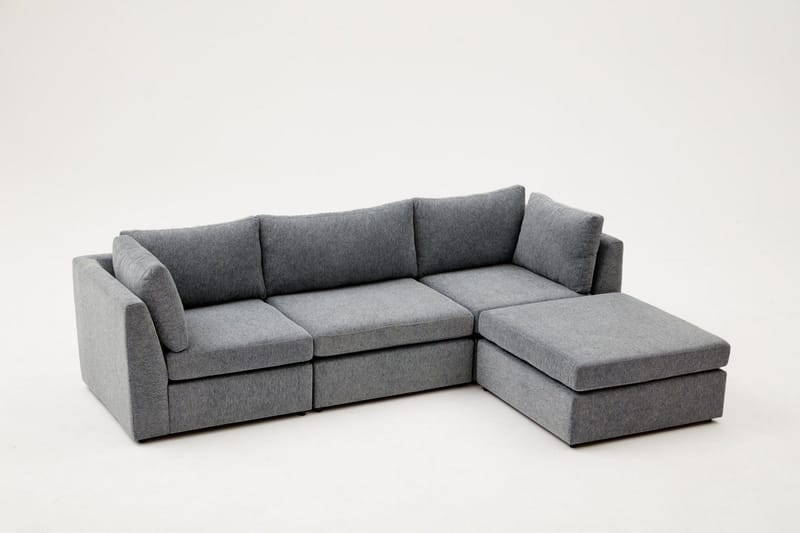 Deliones Hjørnesofa 3-seter - Lyse brun - Møbler - Sofaer - Sofa med sjeselong - 4 seters sofa med divan