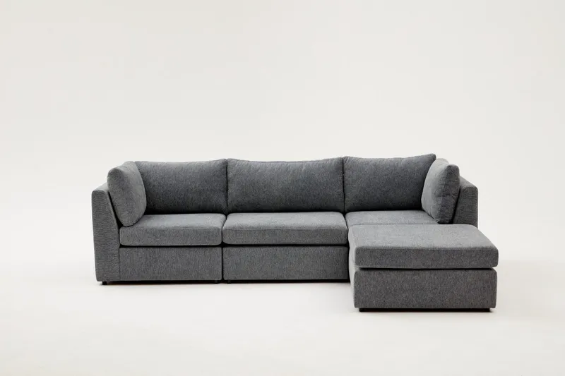 Deliones Hjørnesofa 3-seter - Lyse brun - Møbler - Sofaer - Sofa med sjeselong - 4 seters sofa med divan