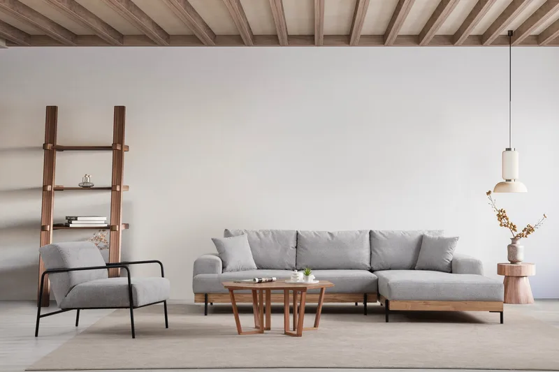 Eti Hjørnesofa 3-seter - Grå - Møbler - Sofaer - Hjørnesofa