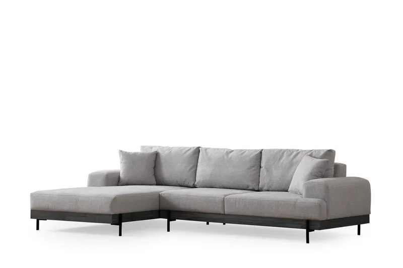 Eti Hjørnesofa 3-seter - Grå - Møbler - Sofaer - Sofa med sjeselong - 4 seters sofa med divan