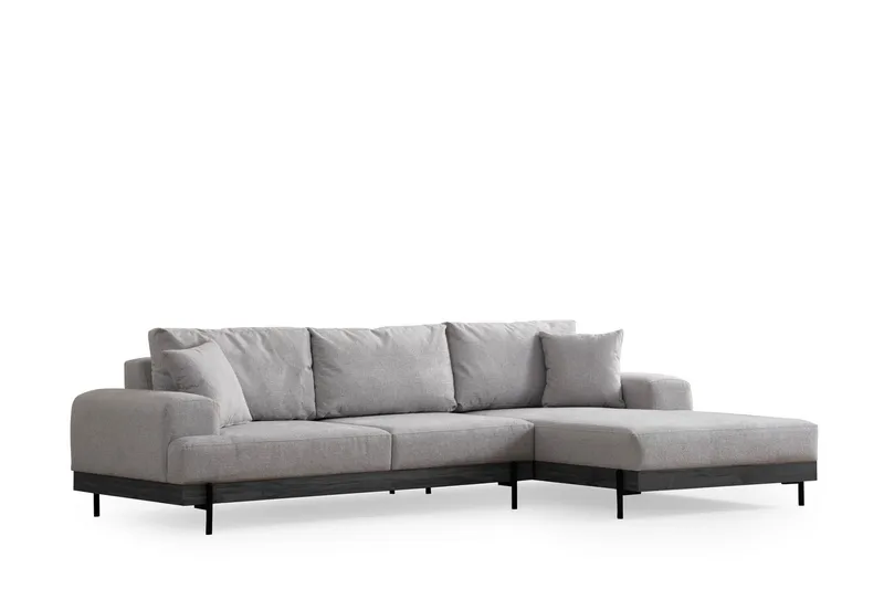 Eti Hjørnesofa 3-seter - Grå - Møbler - Sofaer - Sofa med sjeselong - 4 seters sofa med divan