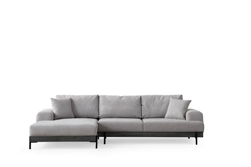 Eti Hjørnesofa 3-seter - Grå - Møbler - Sofaer - Sofa med sjeselong - 4 seters sofa med divan