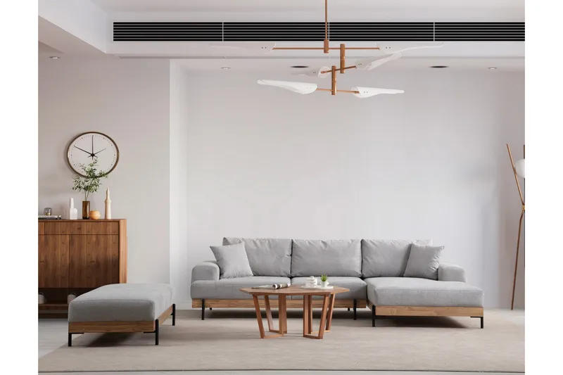 Eti Hjørnesofa 3-seter - Grå - Møbler - Sofaer - Hjørnesofa