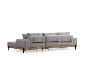Eti Hjørnesofa 3-seter - Grå - Møbler - Sofaer - Sofa med sjeselong - 4 seters sofa med divan