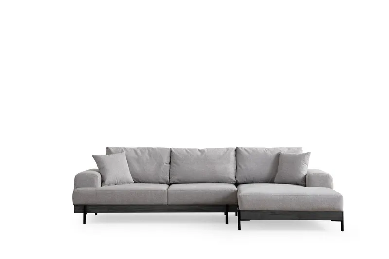 Eti Hjørnesofa 3-seter - Grå - Møbler - Sofaer - Sofa med sjeselong - 4 seters sofa med divan