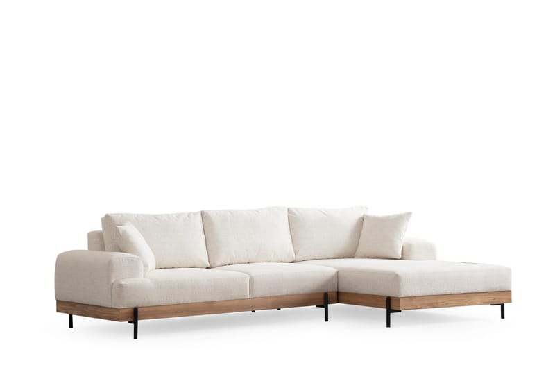 Eti Hjørnesofa 3-seter - Hvit - Møbler - Sofaer - Sofa med sjeselong - 4 seters sofa med divan