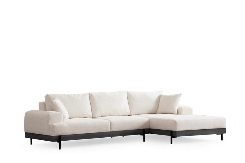 Eti Hjørnesofa 3-seter - Hvit - Møbler - Sofaer - Sofa med sjeselong - 4 seters sofa med divan