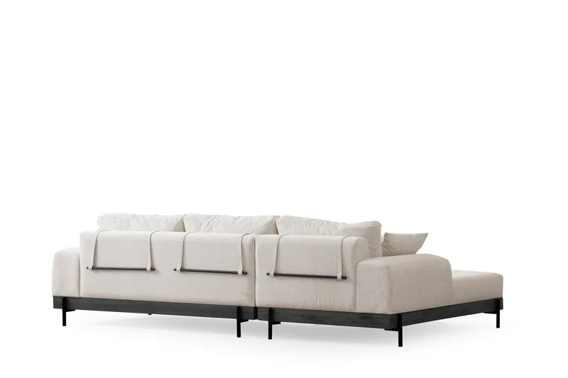 Eti Hjørnesofa 3-seter - Hvit - Møbler - Sofaer - Sofa med sjeselong - 4 seters sofa med divan