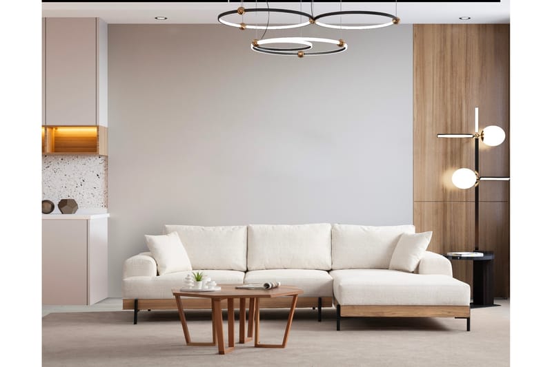 Eti Hjørnesofa 3-seter - Hvit - Møbler - Sofaer - Hjørnesofa