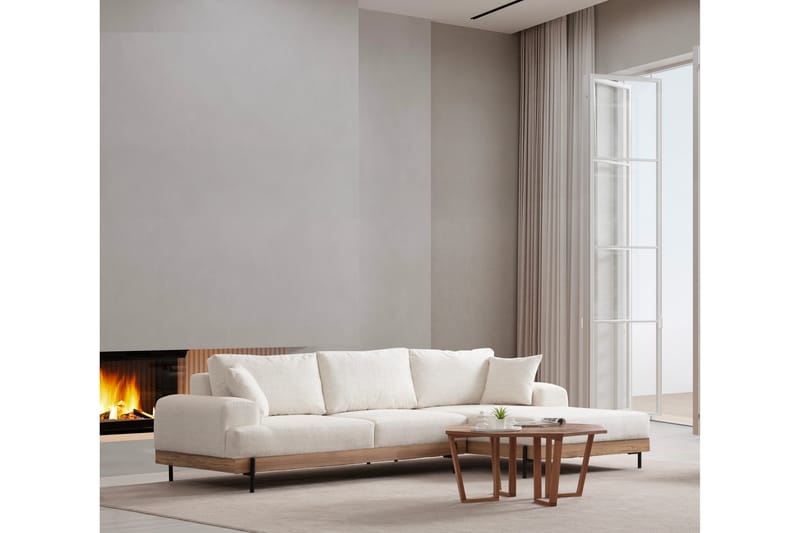 Eti Hjørnesofa 3-seter - Hvit - Møbler - Sofaer - Hjørnesofa