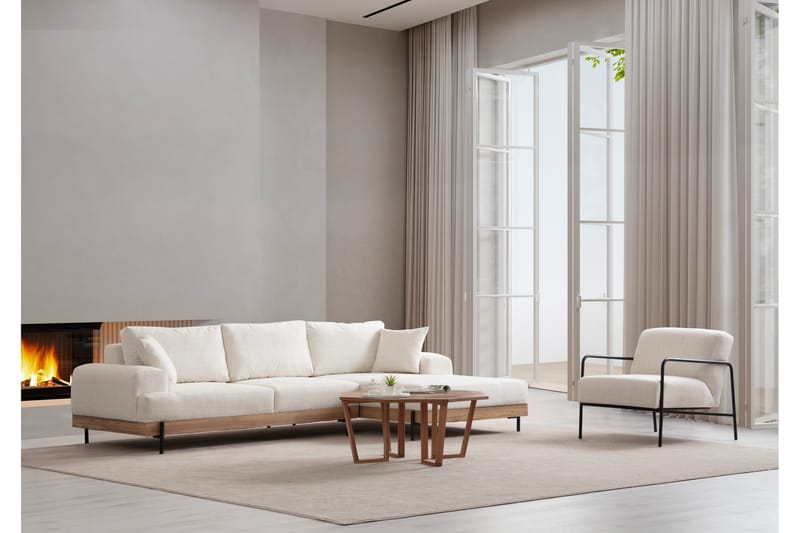 Eti Hjørnesofa 3-seter - Hvit - Møbler - Sofaer - Hjørnesofa