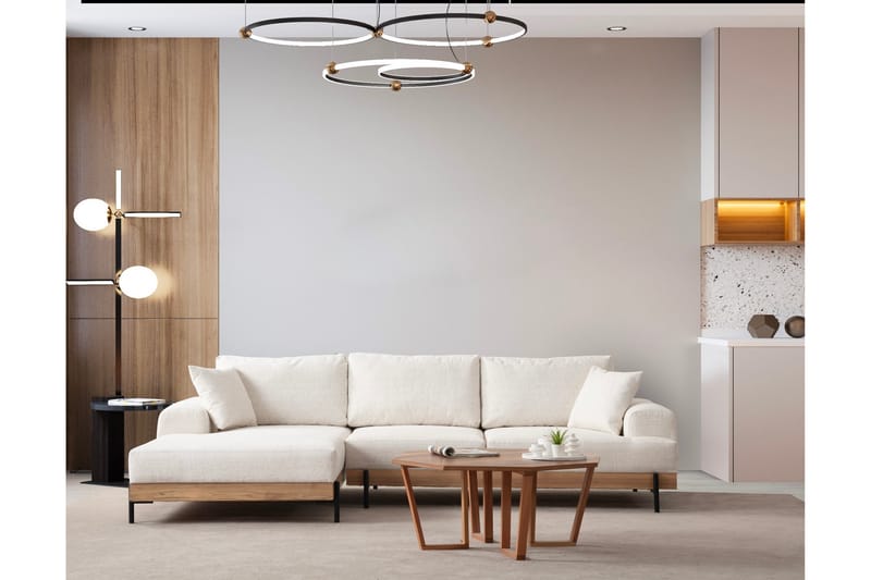 Eti Hjørnesofa 3-seter - Hvit - Møbler - Sofaer - Hjørnesofa