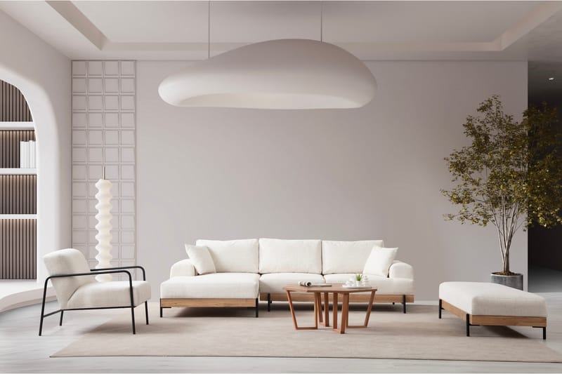 Eti Hjørnesofa 3-seter - Hvit - Møbler - Sofaer - Hjørnesofa