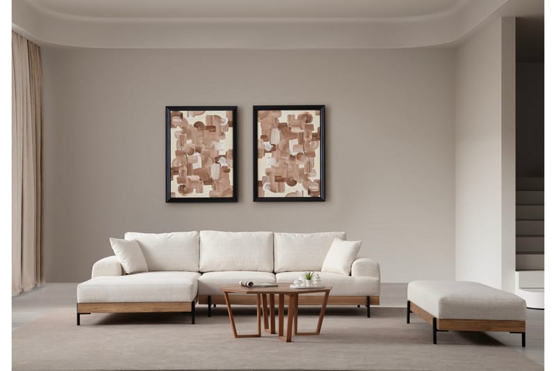 Eti Hjørnesofa 3-seter - Hvit - Møbler - Sofaer - Hjørnesofa
