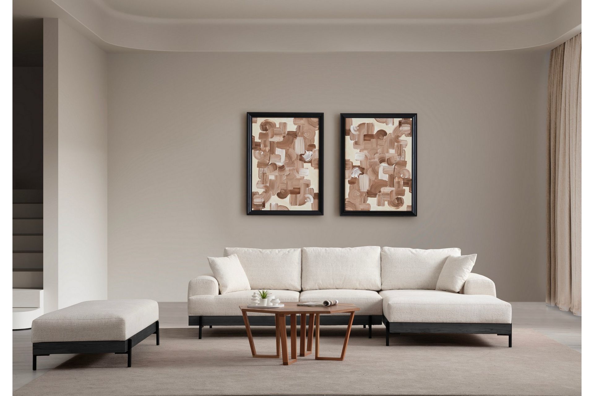 Eti Hjørnesofa 3-seter - Hvit - Møbler - Sofaer - Hjørnesofa