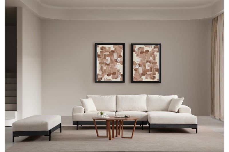 Eti Hjørnesofa 3-seter - Hvit - Møbler - Sofaer - Hjørnesofa