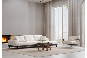 Eti Hjørnesofa 3-seter - Hvit - Møbler - Sofaer - Hjørnesofa