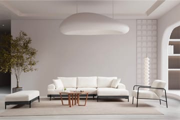 Eti Hjørnesofa 3-seter - Hvit - Møbler - Sofaer - Hjørnesofa