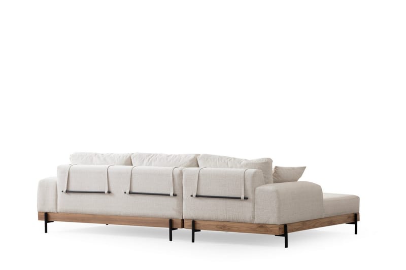 Eti Hjørnesofa 3-seter - Hvit - Møbler - Sofaer - Sofa med sjeselong - 4 seters sofa med divan