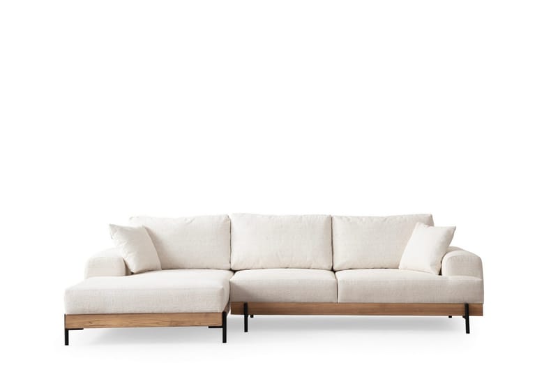 Eti Hjørnesofa 3-seter - Hvit - Møbler - Sofaer - Sofa med sjeselong - 4 seters sofa med divan