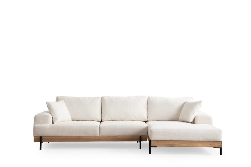 Eti Hjørnesofa 3-seter - Hvit - Møbler - Sofaer - Sofa med sjeselong - 4 seters sofa med divan