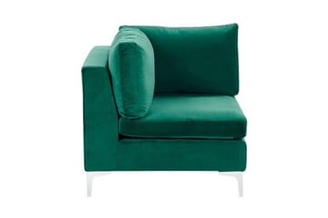 Evja 4-seters Hjørnesofa Venstre - Fløyel/Grønn - Møbler - Sofaer - Hjørnesofa
