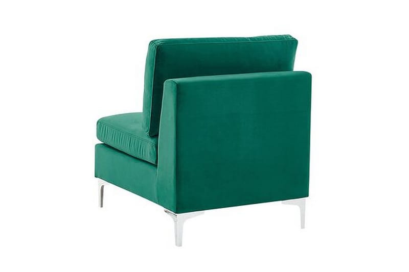 Evja 5-seters Hjørnesofa Høyre med Fotskammel - Fløyel/Grønn - Møbler - Sofaer - Hjørnesofa