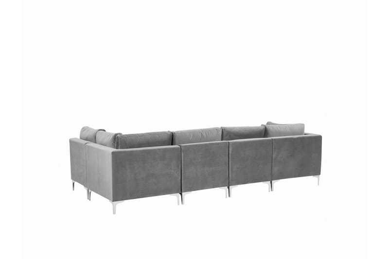 Evja 5-seters Hjørnesofa Venstre - Fløyel/Grå - Møbler - Sofaer - Hjørnesofa