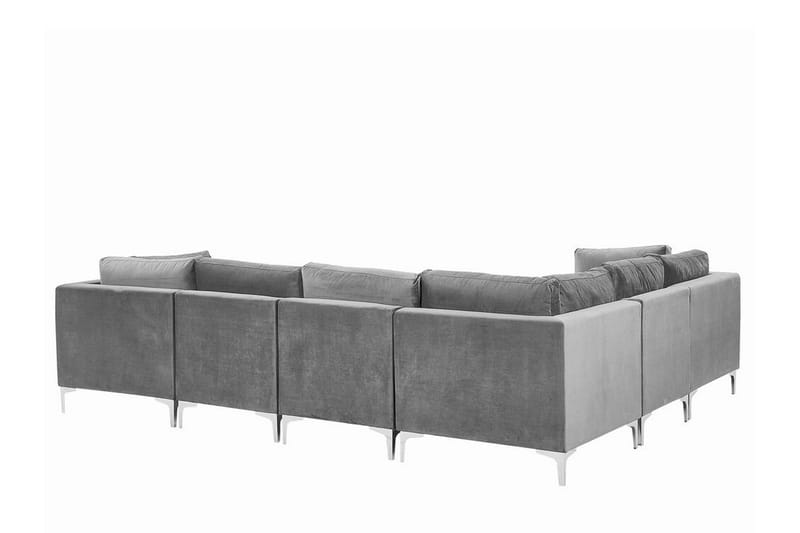 Evja 6-seters Hjørnesofa Høyre - Fløyel/Grå - Møbler - Sofaer - Hjørnesofa