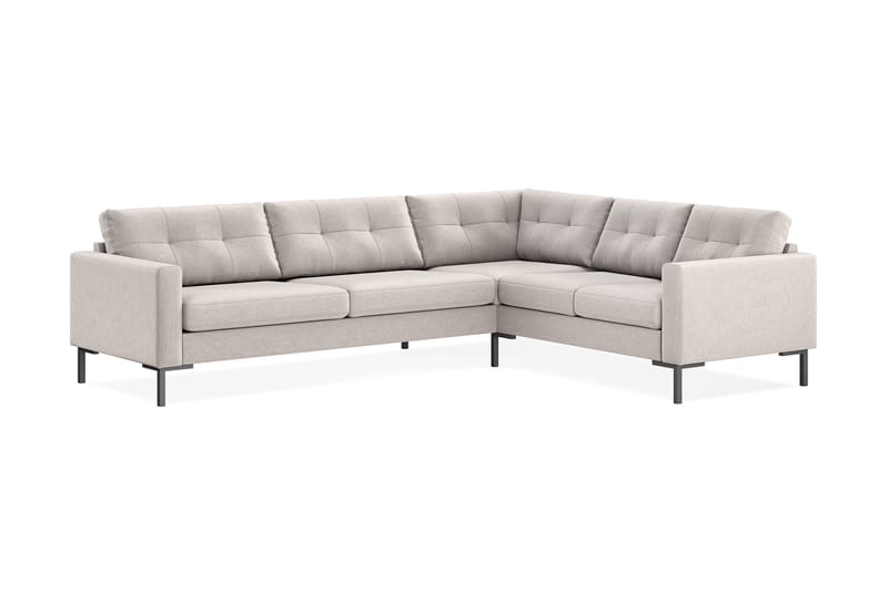 Frillestad 5-seters Høyrevendt L-formet Hjørnesofa i Stoff - Beige - Møbler - Sofaer - Hjørnesofa