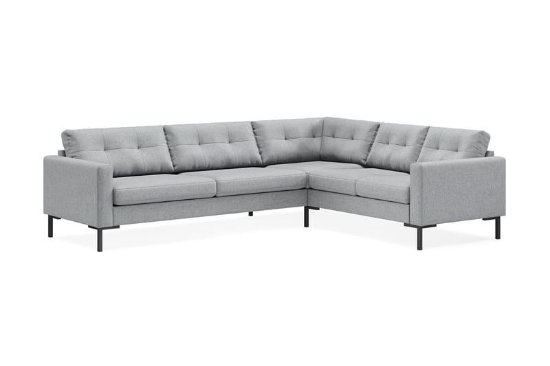 Frillestad 5-seters Høyrevendt L-formet Hjørnesofa i Stoff - Grå - Møbler - Sofaer - Hjørnesofa