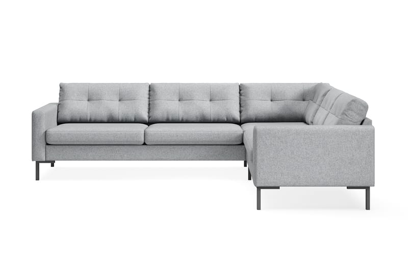 Frillestad 5-seters Høyrevendt L-formet Hjørnesofa i Stoff - Grå - Møbler - Sofaer - Hjørnesofa