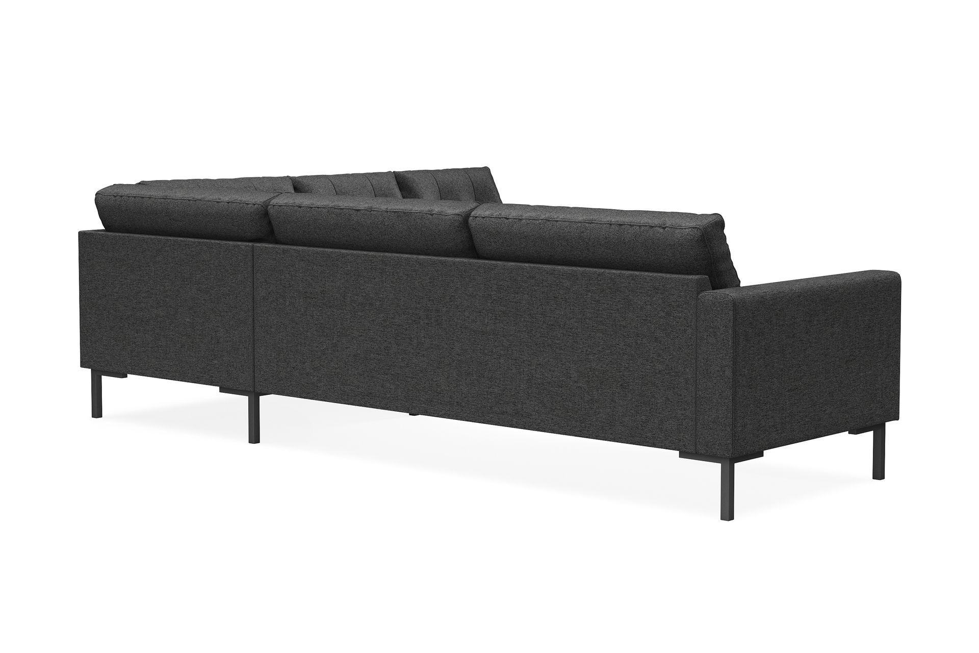 Frillestad 5-seters Høyrevendt L-formet Hjørnesofa i Stoff - Mørk grå - Møbler - Sofaer - Hjørnesofa