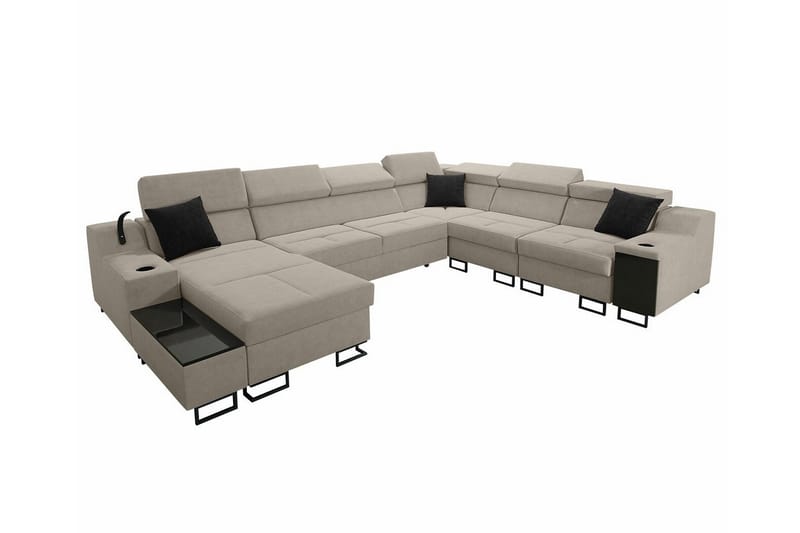 Galbally 5-seters Hjørnesofa - Beige - Møbler - Sofaer - Hjørnesofa
